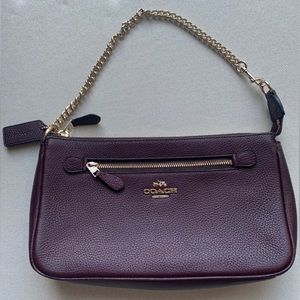 New Coach Nolita Wristlet with Gold Chain